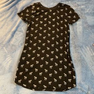 Abercrombie zebra t-shirt dress